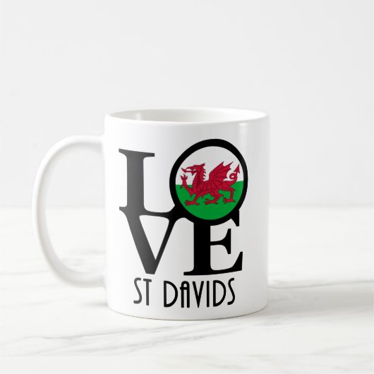 Mug LOVE St Davids 11oz (Gauche)