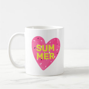 Mug Love Summer Watermelon Coeur rose