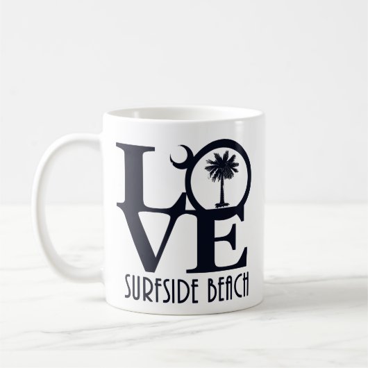 Mug LOVE Surfside Beach SC 11oz (Gauche)