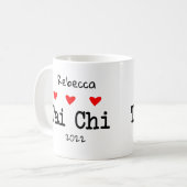 Mug Love Tai Chi Drôle Citation aux Coeurs rouges (Devant gauche)