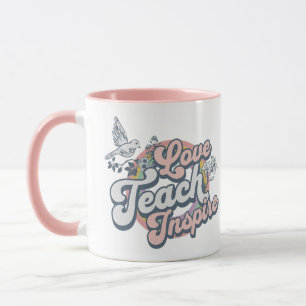 Mug Love Teach Inspire cadeau pour les enseignants