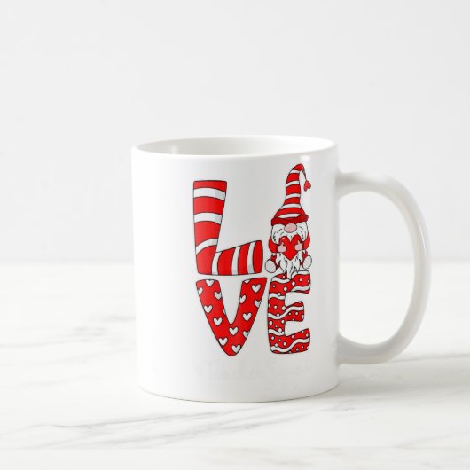 Mug Love Teacher Squad Gnome Hearts Valentines Gnome T (Droite)