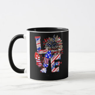 Mug LOVE Tournesol Léopard Feux d'artifice EMT Vie 4 j