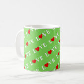Mug LOVE Trending Lime Green Moderne Élégant (Devant gauche)