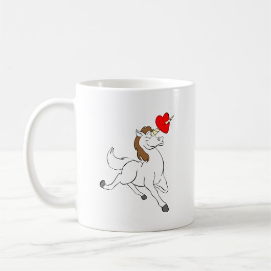 Mug Love Unicorn Heureuse Sainte-Valentin (Gauche)