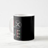Mug LOVE Valentine Ripple XRP Crypto Coin HODL (Devant gauche)