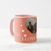 Mug Love valentine's day Couples personnalisés Photo (Devant gauche)