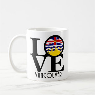 Mug LOVE Vancouver (Drapeau de la Colombie-Britannique