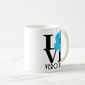 Mug LOVE Vero Beach Hibiscus bleu 11oz (Devant droit)