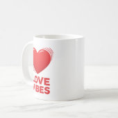 Mug Love Vibes Heart Valentine Design (Devant gauche)