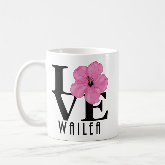 Mug LOVE Wailea Pink 11oz (Gauche)