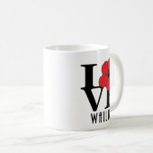 Mug LOVE Wailua Red Hibiscus 11oz (Devant droit)