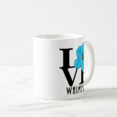 Mug LOVE Waimalu Blue Hibiscus 11oz (Devant droit)