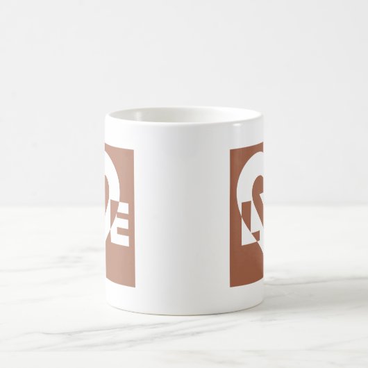 Mug Love White sur Brown (Centre)