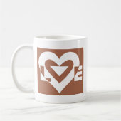 Mug Love White sur Brown (Gauche)