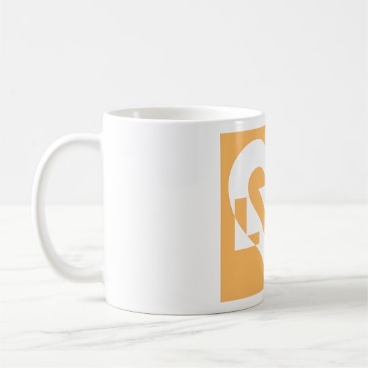 Mug Love White sur Orange (Gauche)