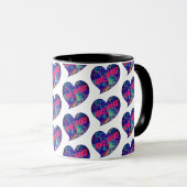Mug Love Wins Inspirational Words Art Heart (Devant droit)