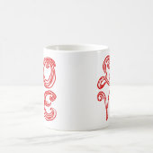 Mug LOVE Word Art Fabric Font Rouge Lettres (Centre)