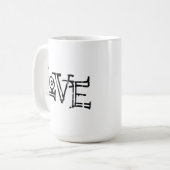 Mug Love word typography (Devant gauche)