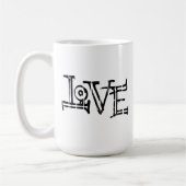Mug Love word typography (Gauche)