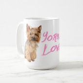 Mug Love Yorkshire Terrier Puppy Dog - Yorkie (Devant gauche)