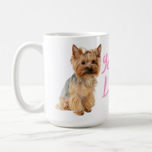 Mug Love Yorkshire Terrier Puppy Dog - Yorkie (Gauche)