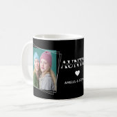 Mug Love You Auntie Deux Noms Photo Texte manuscrit (Devant gauche)