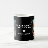 Mug Love You Auntie Deux Noms Photo Texte manuscrit (Centre)