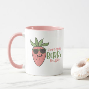 Mug Love You Berry Beaucoup de confiture de fraises