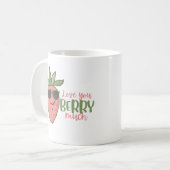 Mug Love You Berry Beaucoup de confiture de fraises (Devant gauche)
