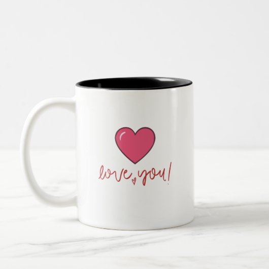 Mug Love You cœur (Gauche)