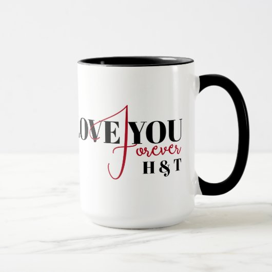 Mug Love You Forever Valentines Custom Arch Photo (Droite)