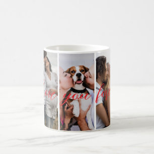 Mug Love You Forever Vertical Photo Collage Personnali