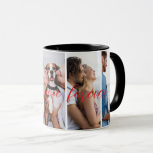 Mug Love You Forever Vertical Photo Collage Personnali