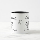 Mug Love You Grandma Kids Art Personalized Gift (Centre)