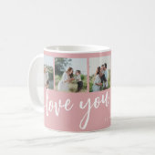 Mug Love you maman Fête des mères photo collage script (Devant gauche)