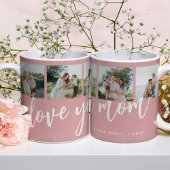 Mug Love you maman Fête des mères photo collage script