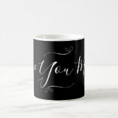 Mug Love You Maman Noir et Blanc Minimal Script modern (Centre)