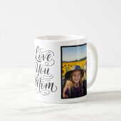 Mug Love You Mom Two Photo Modern White (Devant droit)
