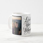 Mug Love You Mom Two Photo Modern White (Devant gauche)