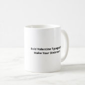 Mug Love You More Bold Heart Typography Saint-Valentin (Devant droit)