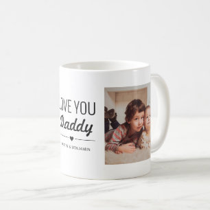 Mug Love You Papa Birthday Photo personnalisée