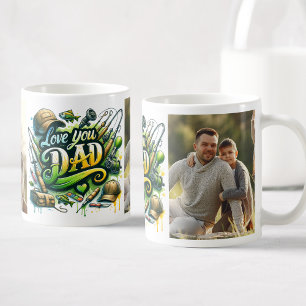 Mug Love You Papa Photos personnalisées Pêche
