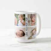 Mug Love You Pop-Pop 6 Photo Custom Collage Grandpa (Devant droit)