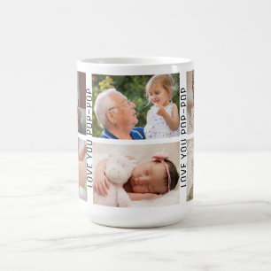 Mug Love You Pop-Pop 6 Photo Custom Collage Grandpa