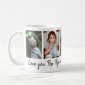 Mug Love You Pop Pop Grandchildren 5 Photo Collage (Gauche)
