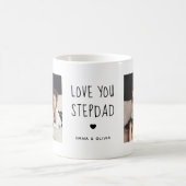 Mug Love You Stepdad | Texte manuscrit de deux photos (Centre)
