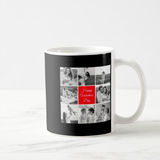 Mug Lovely Collage Couple Photo Happy Valentines Day T (Droite)