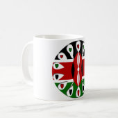 Mug Lovely Hearts Kenya : Drapeau Art Motif (Devant gauche)