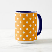 Mug Lovely Orange Color With White Polka Dots (Devant droit)